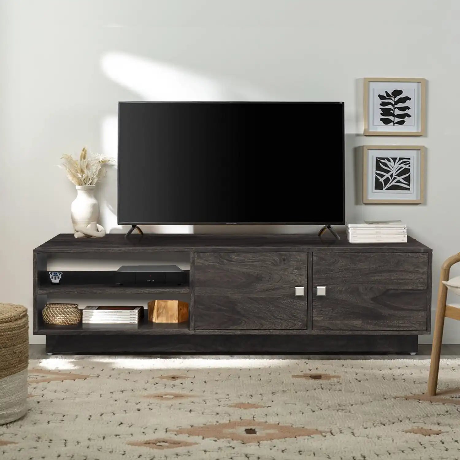 Best sheesham wood tv unit solid tv stand Mia India