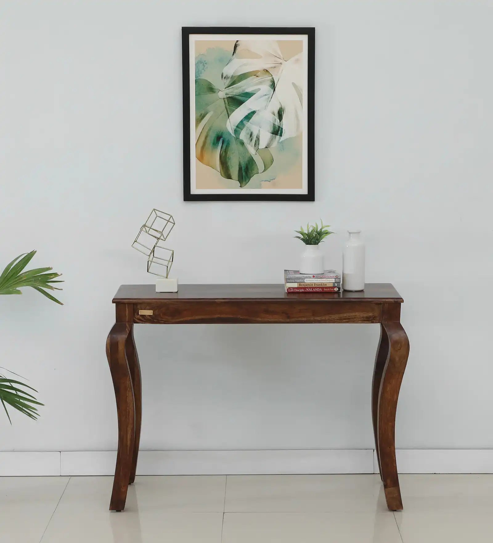 Cairo solid wood console table in sheesham wood for stylish entryway furniture in India