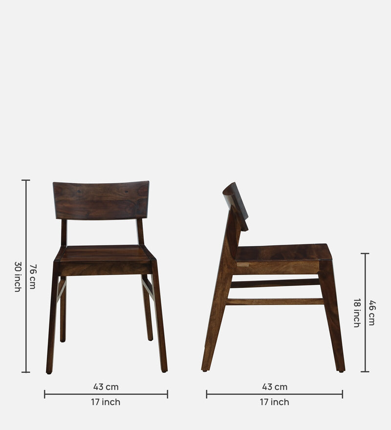 Drew Solid Wood Dining Chair (Set of 2) in Provincial Teak Finish by Rajwada