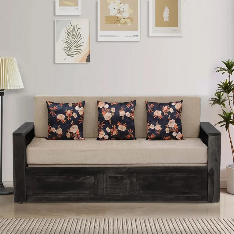 Capri wooden sofa bed modern solid wood guest bed design