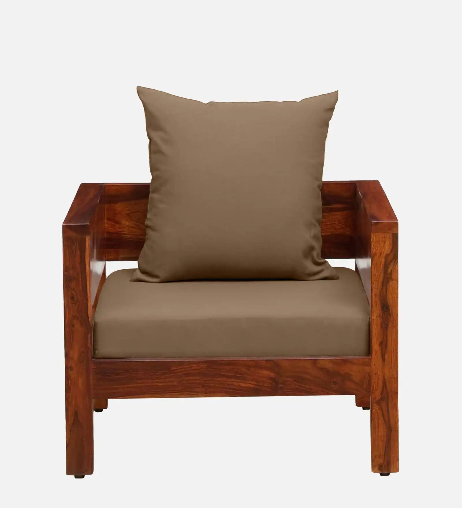 traditional wooden armchair sofa single seater in sheesham wood