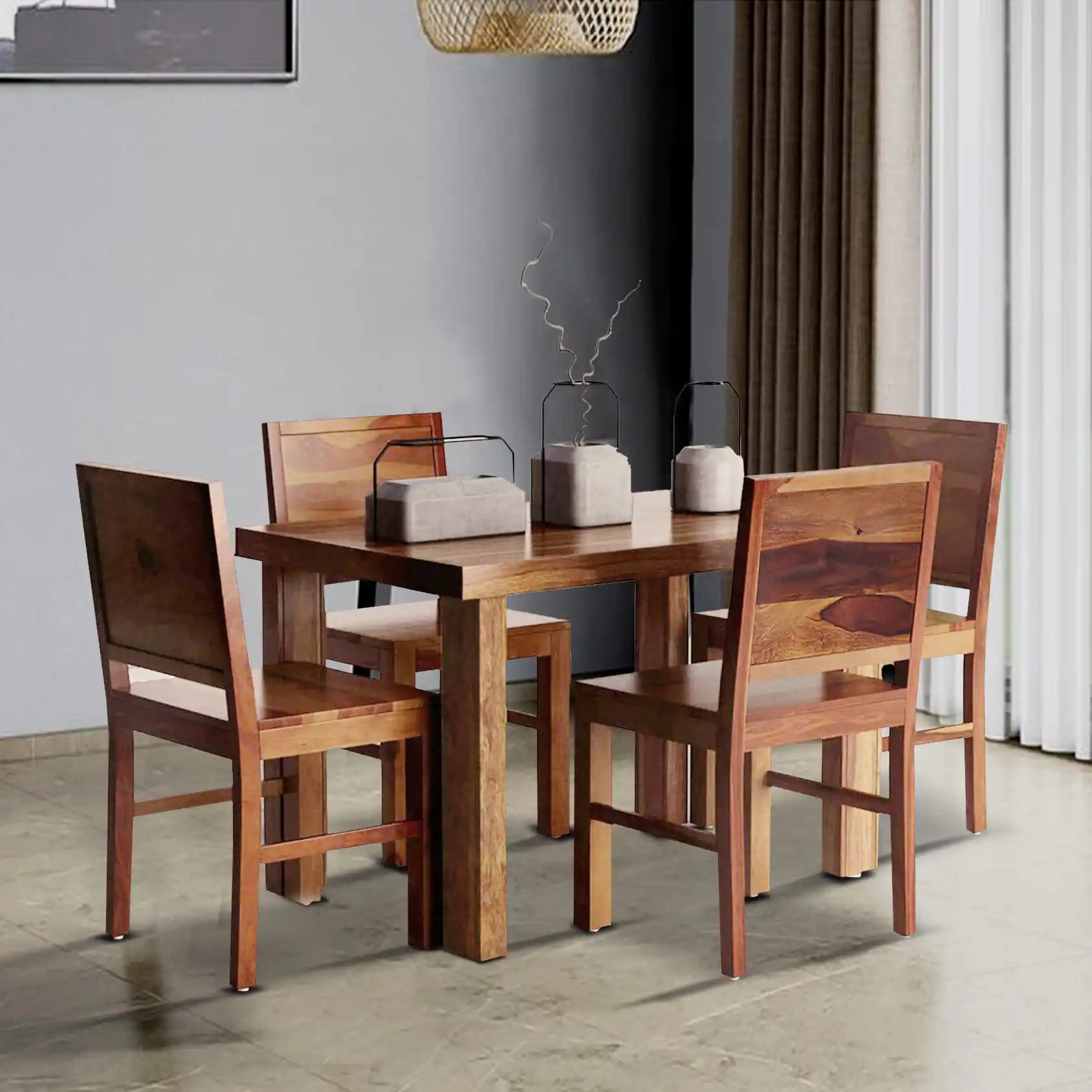 Compact Acro dining set four seater perfect for small space homes