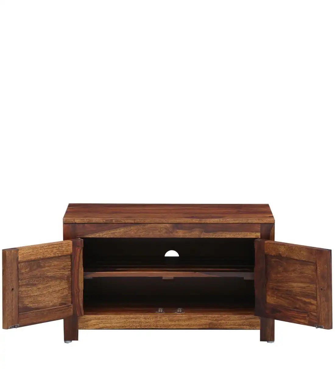 Compact solid wood shoe rack with space saving design for small homes in India