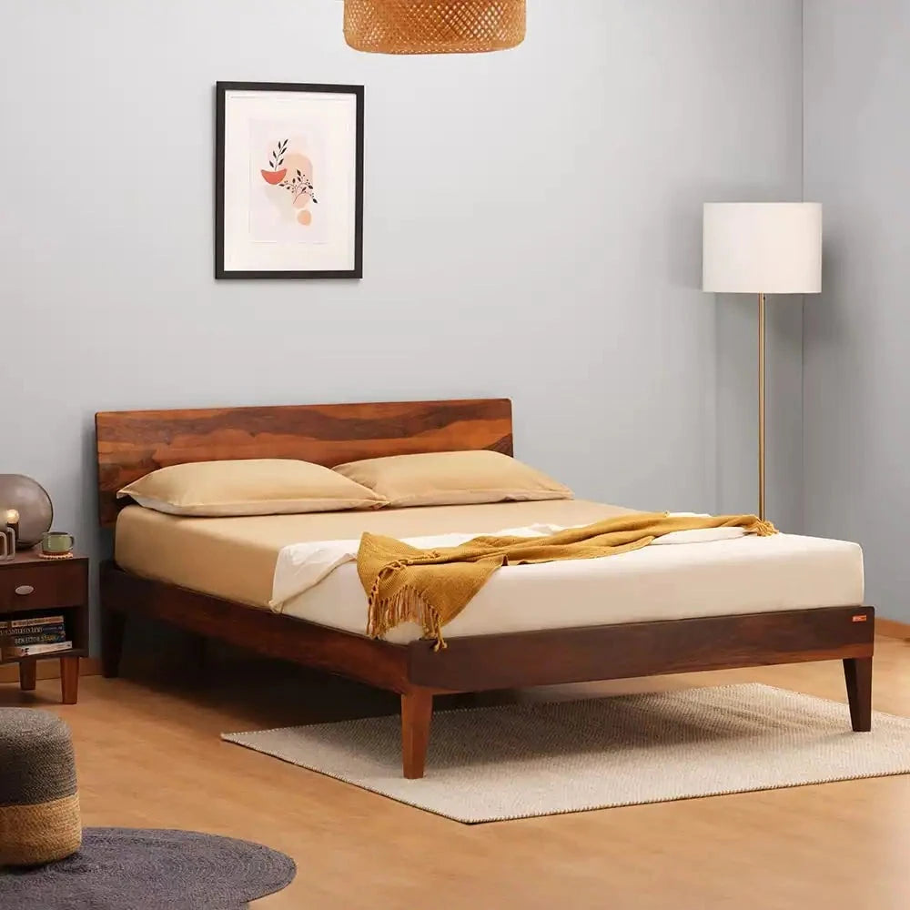 Darshan sheesham wood queen bed box storage strong frame