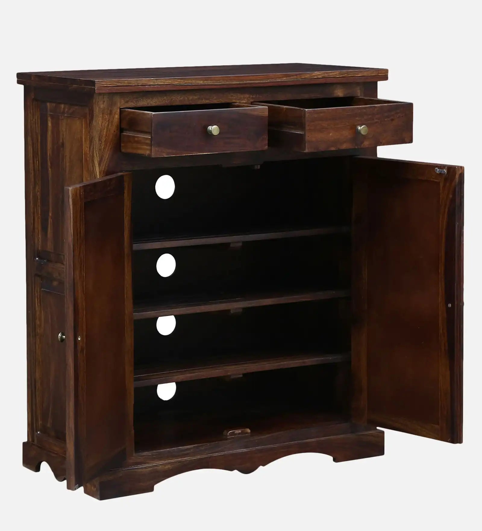 Designer Anamika solid wood shoe cabinet living room entryway furniture