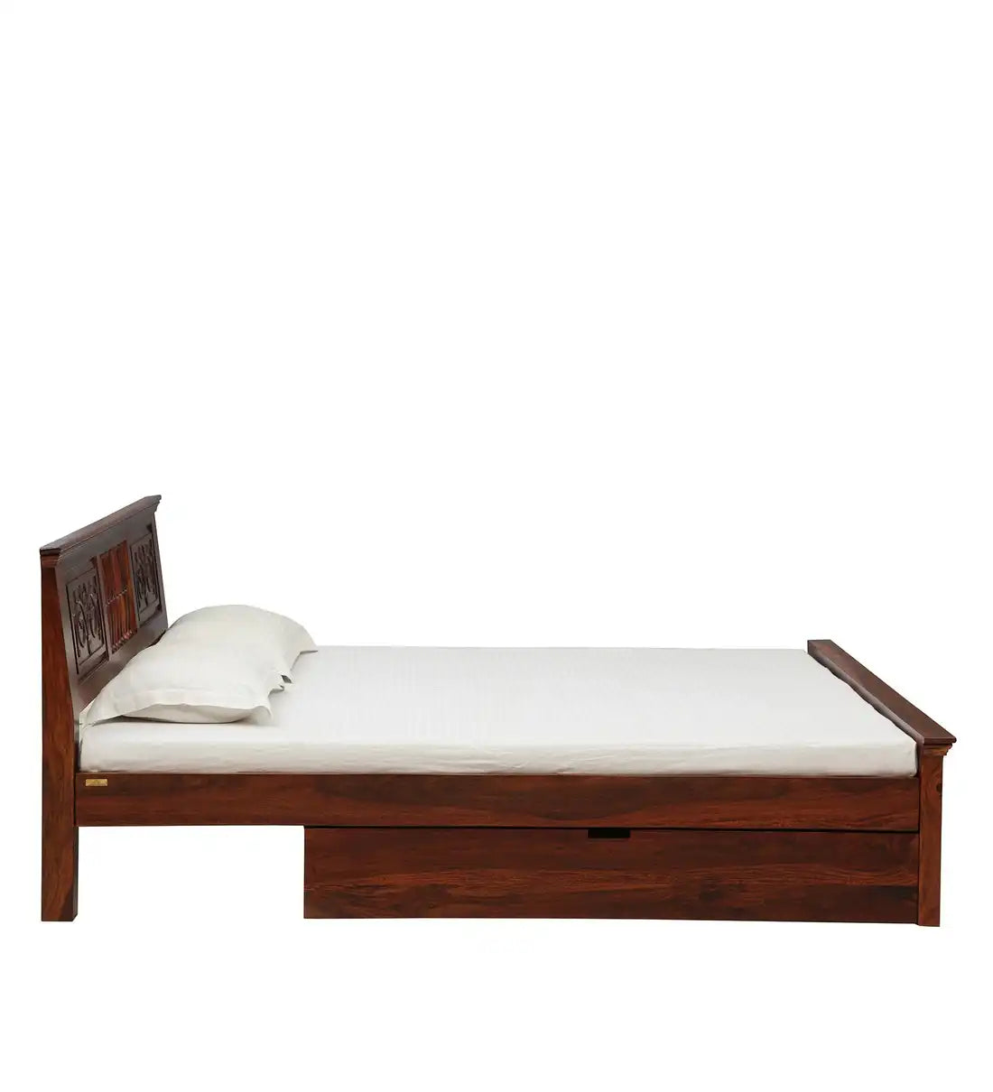 Devanti heavy solid wood bed box storage premium frame