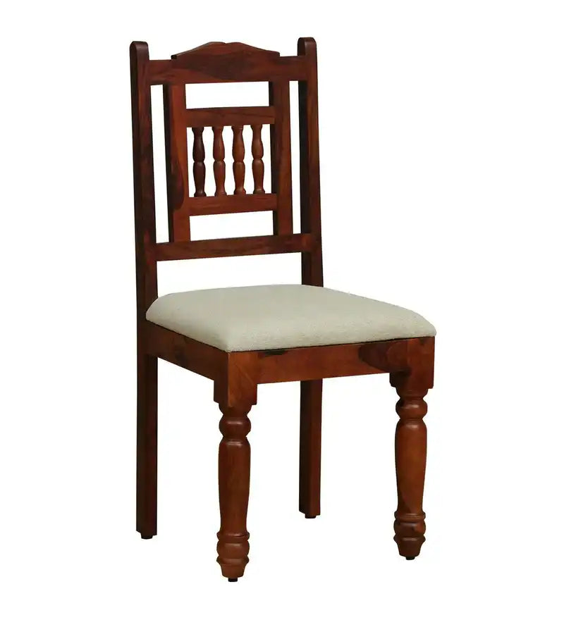 Devanti wooden dining chair set made from solid sheesham wood for traditional home interiors
