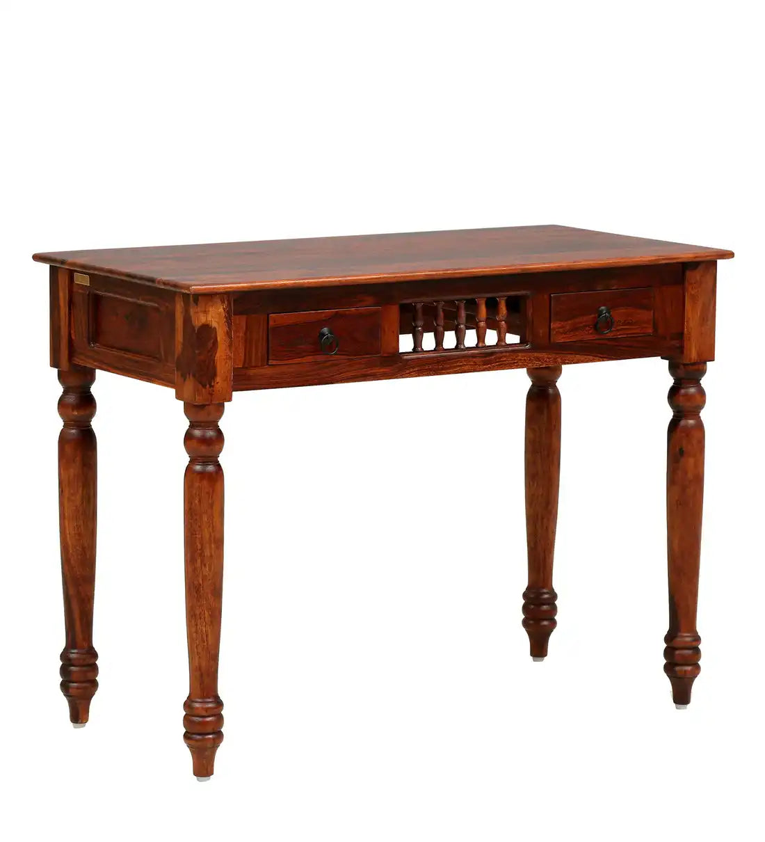 Devanti writing desk solid wood sheesham study table vintage style