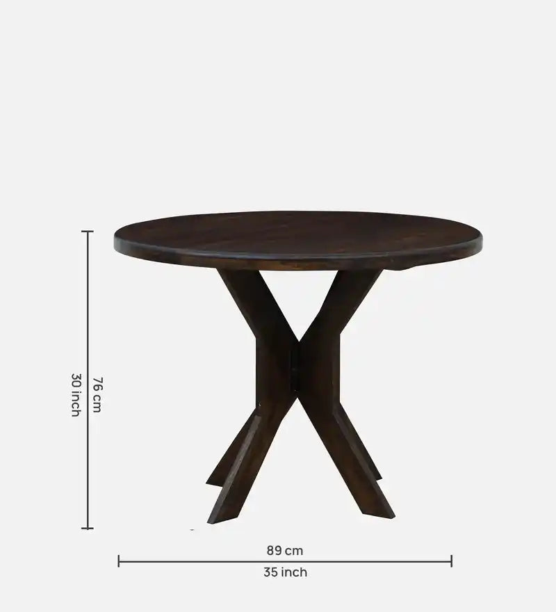 Heavy duty Drew solid wood dining table designed for compact home