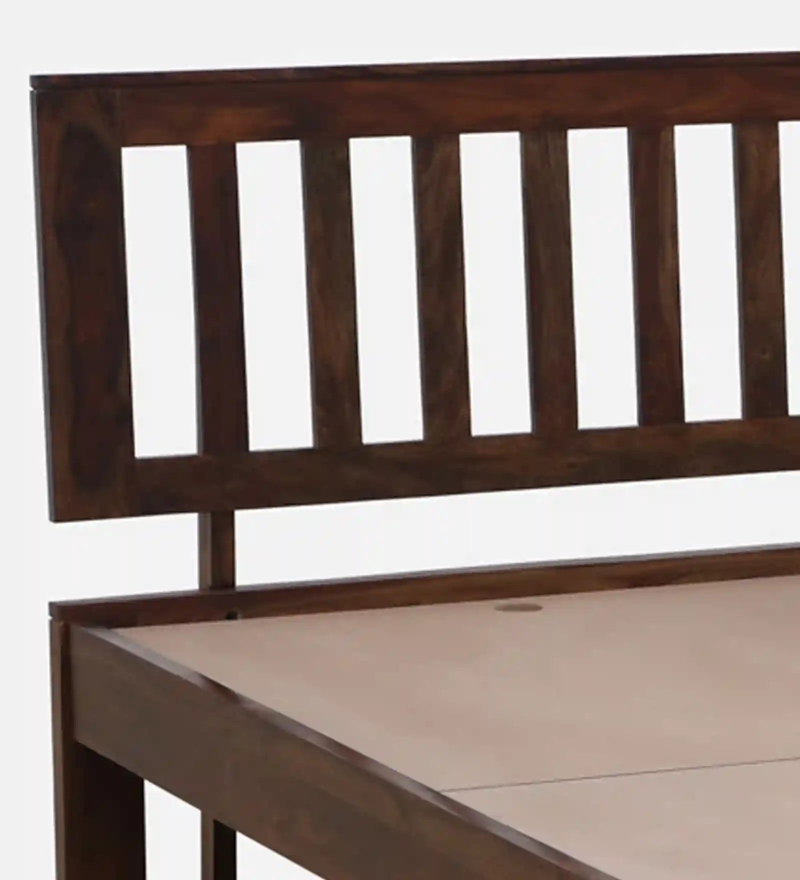 druma solid wood king size bed without storage styled in modern bedroom setup
