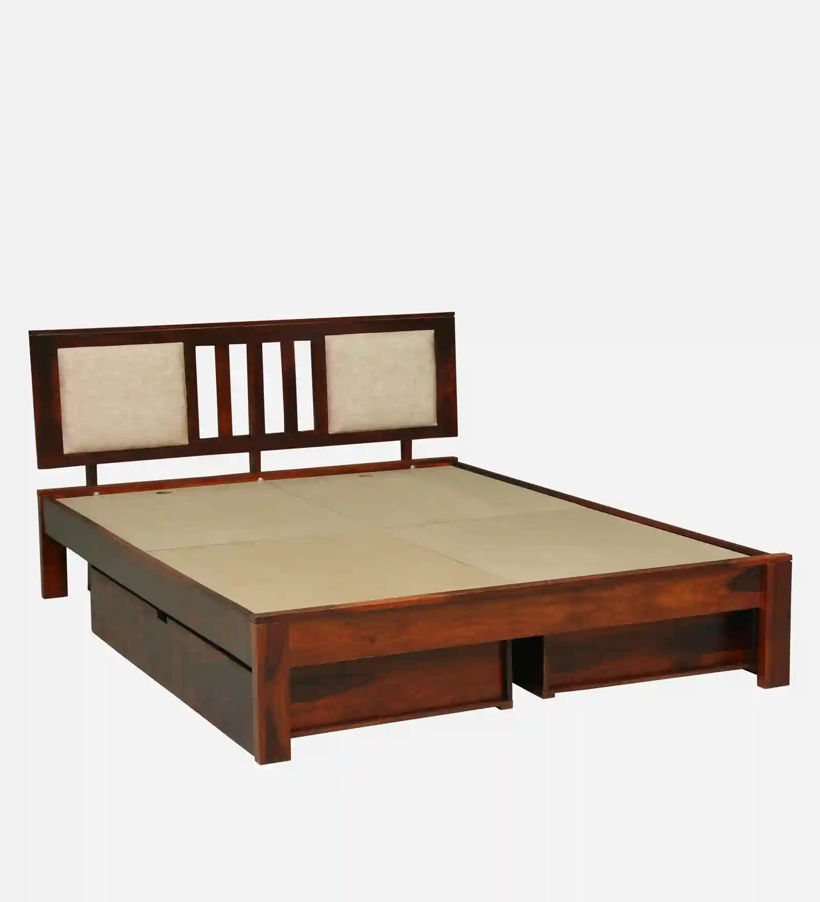 wooden king size bed with drawer storage sheesham wood india