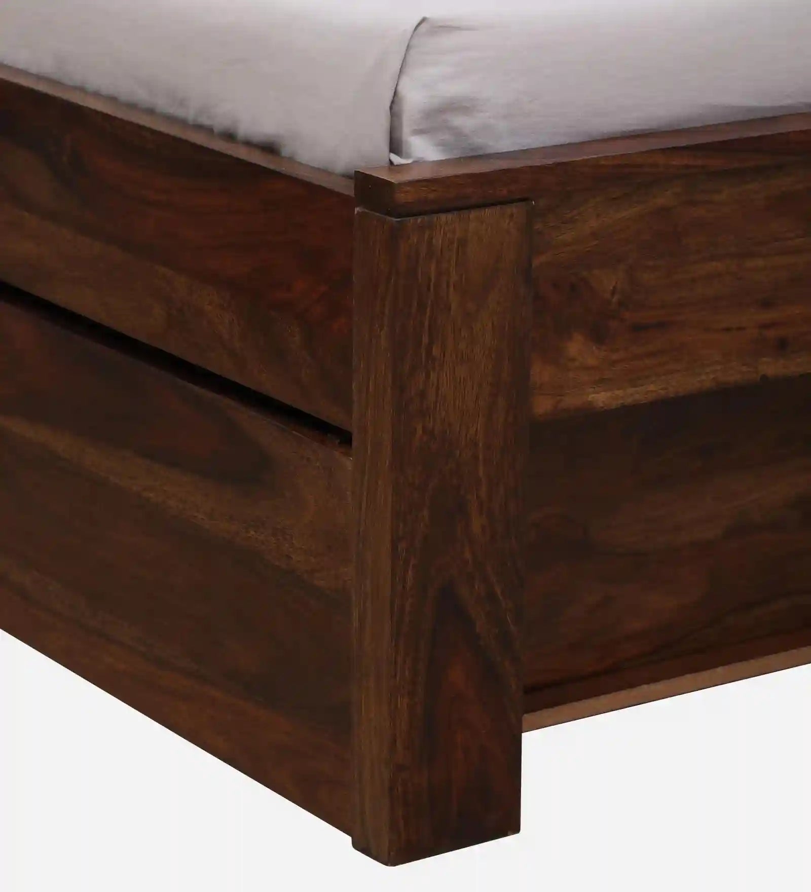king size bedroom setup with sheesham drawer storage bed india