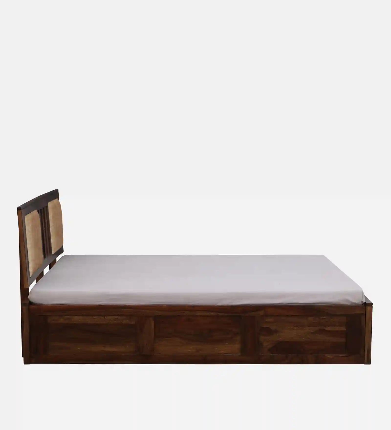 Druma heavy wooden king bed storage box durable frame