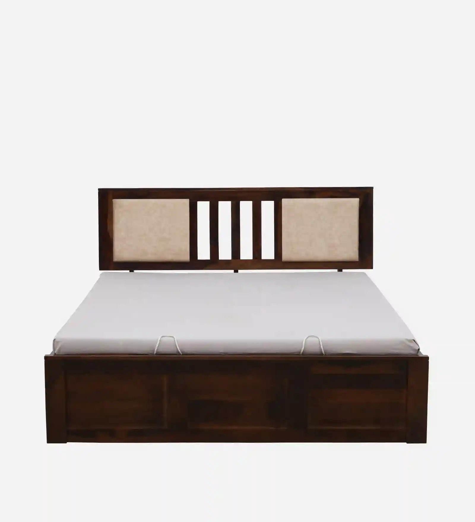 Druma king size wooden bed hydraulic storage India design