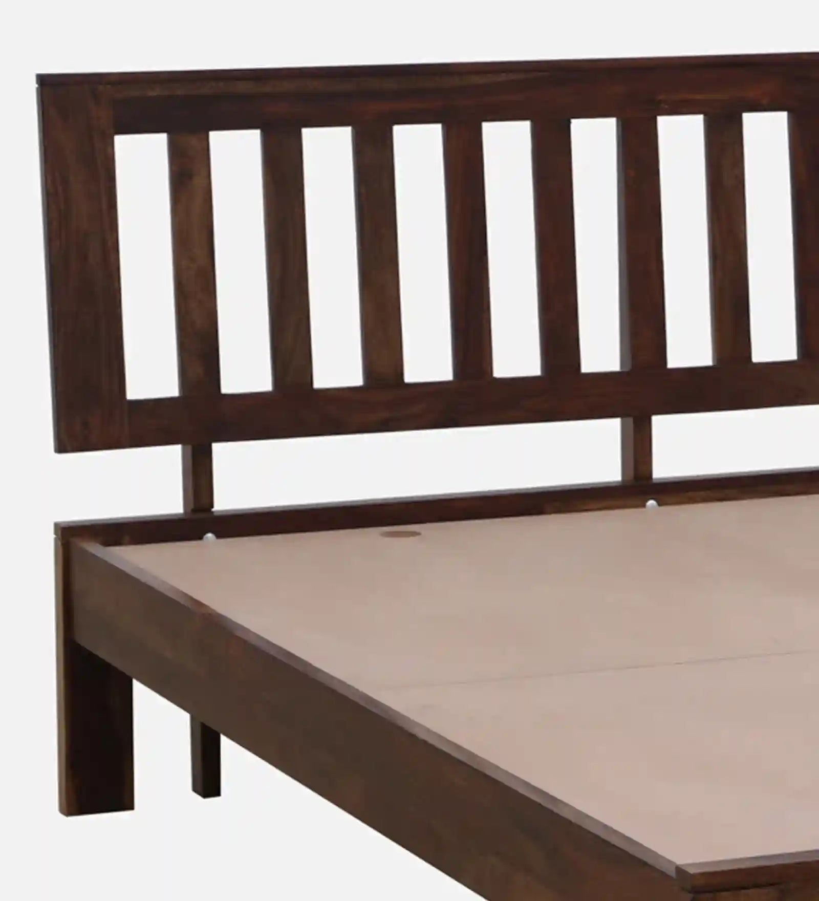 Druma queen size bed without storage clean design solid wood modern look