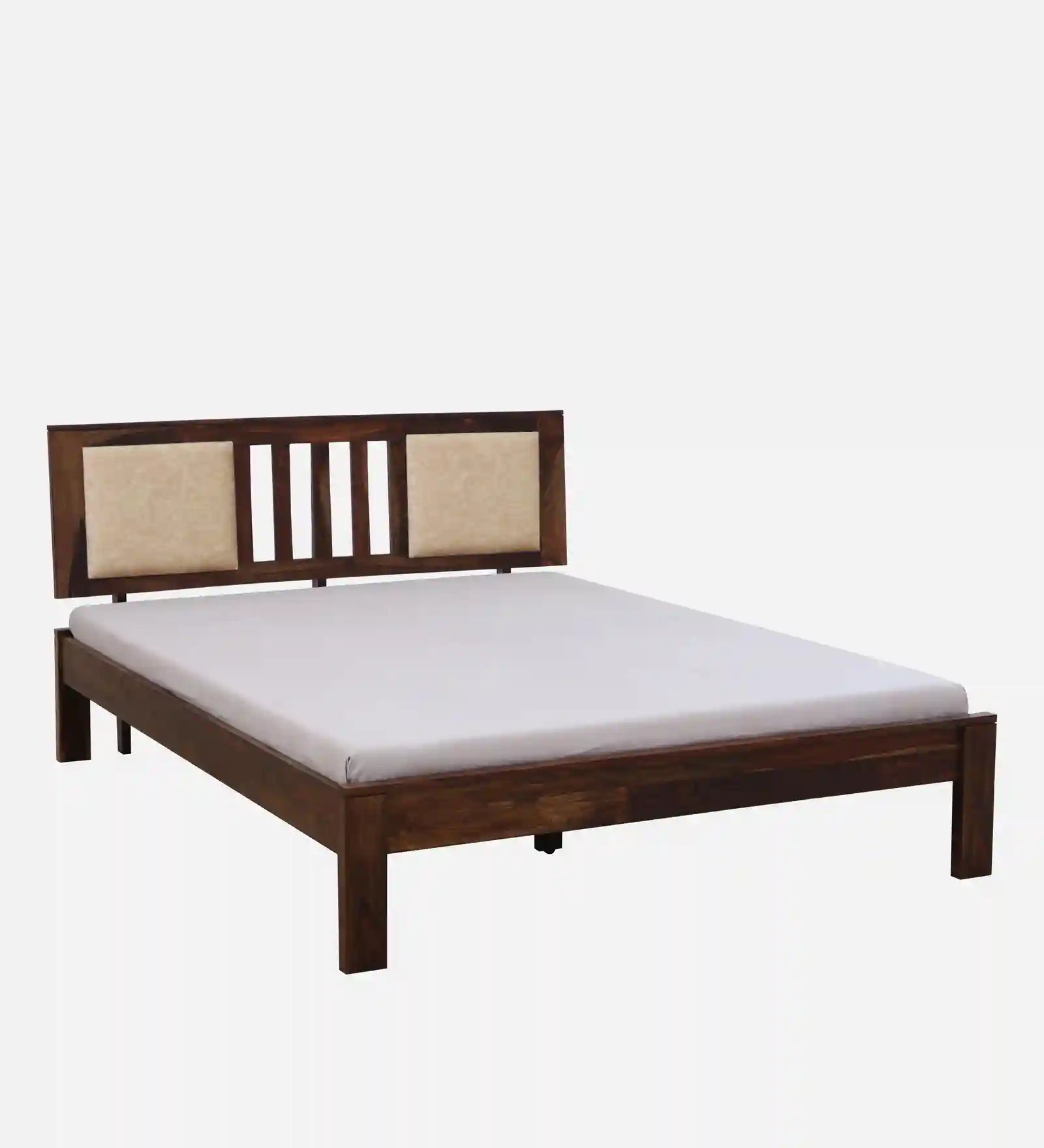 druma solid wood queen size bed without storage minimal modern wooden bed design