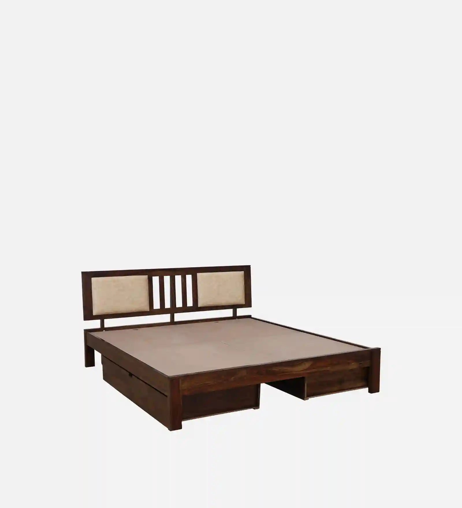 sheesham wood king size bed drawer storage design india
