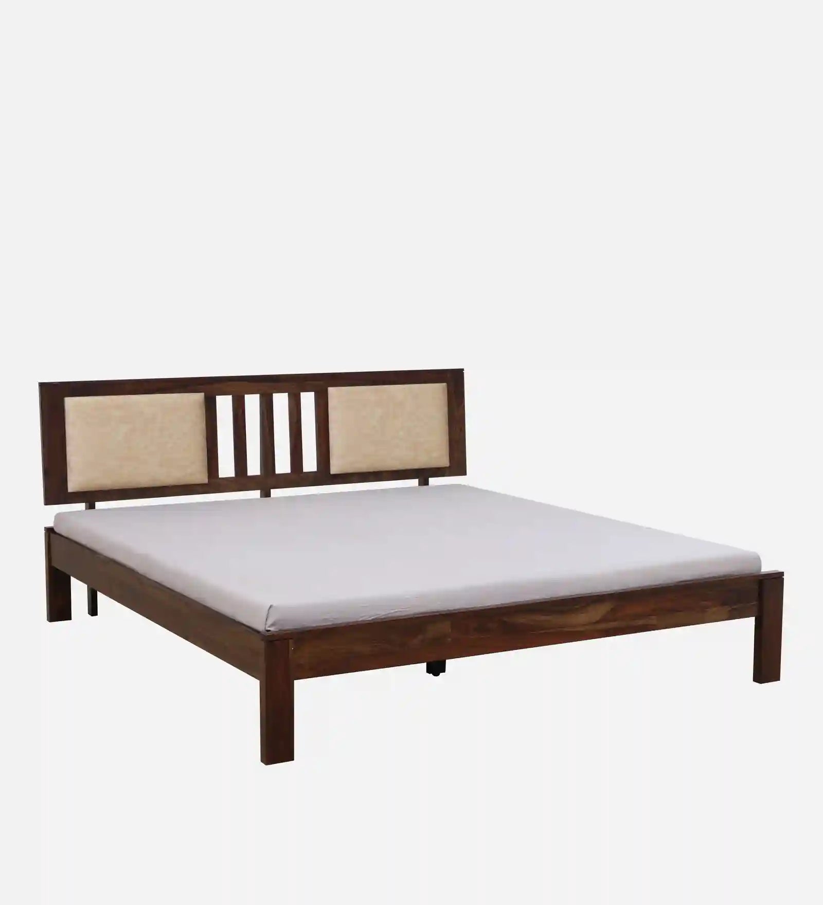 druma sheesham wood king size bed without storage strong durable wooden frame