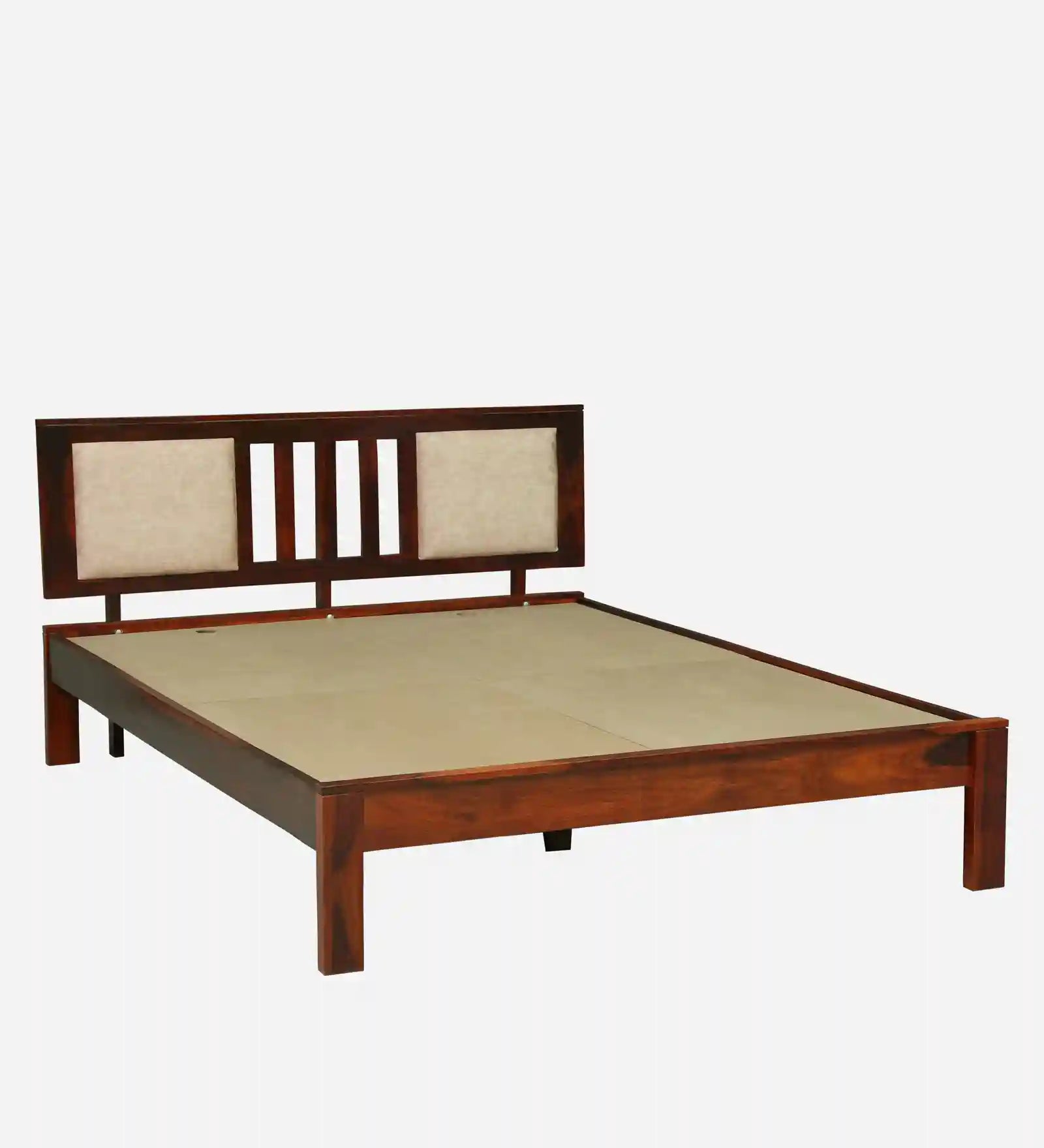 druma sheesham wood king size bed without storage strong durable wooden frame