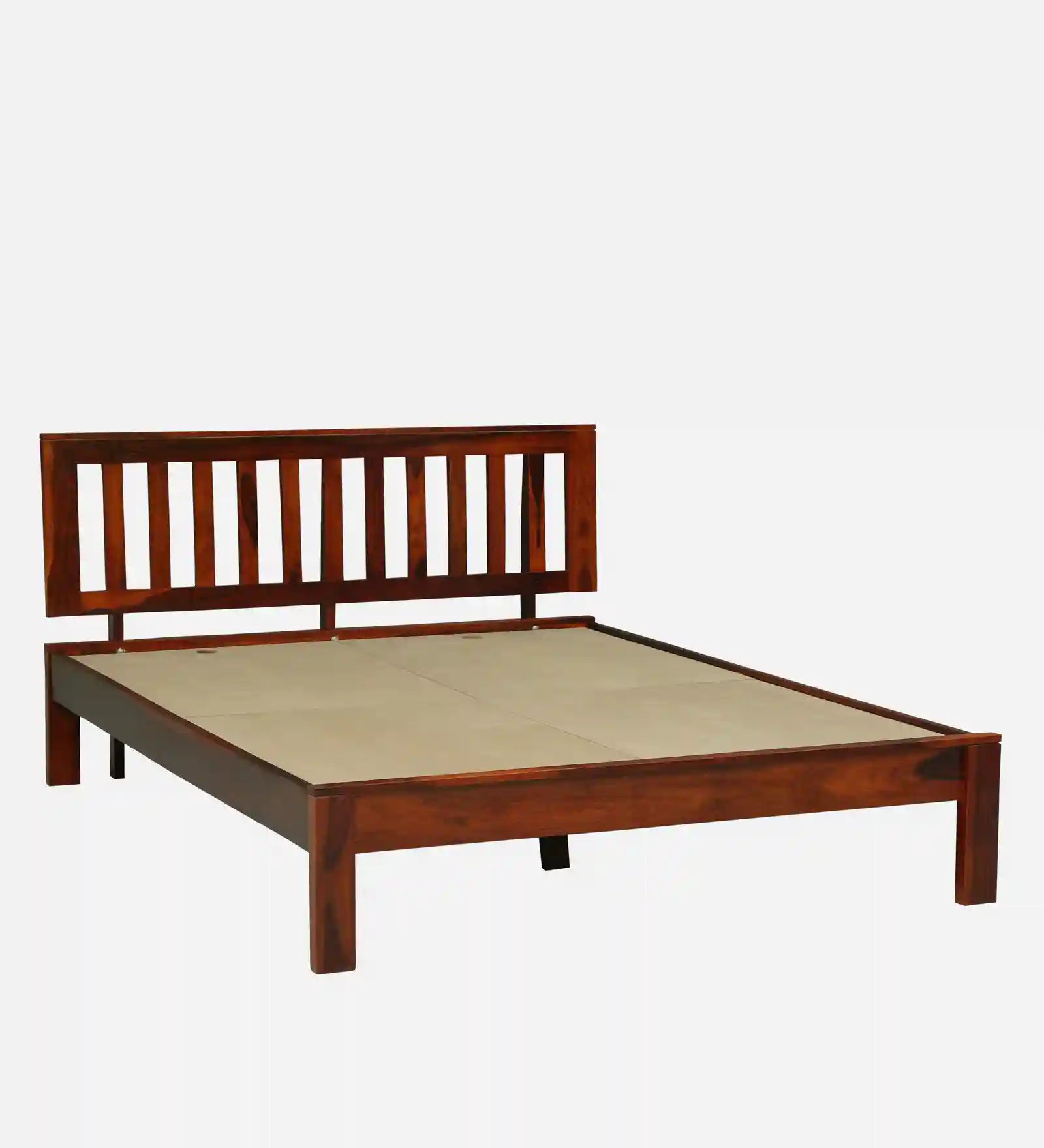 druma sheesham wood queen size bed without storage strong durable wooden frame