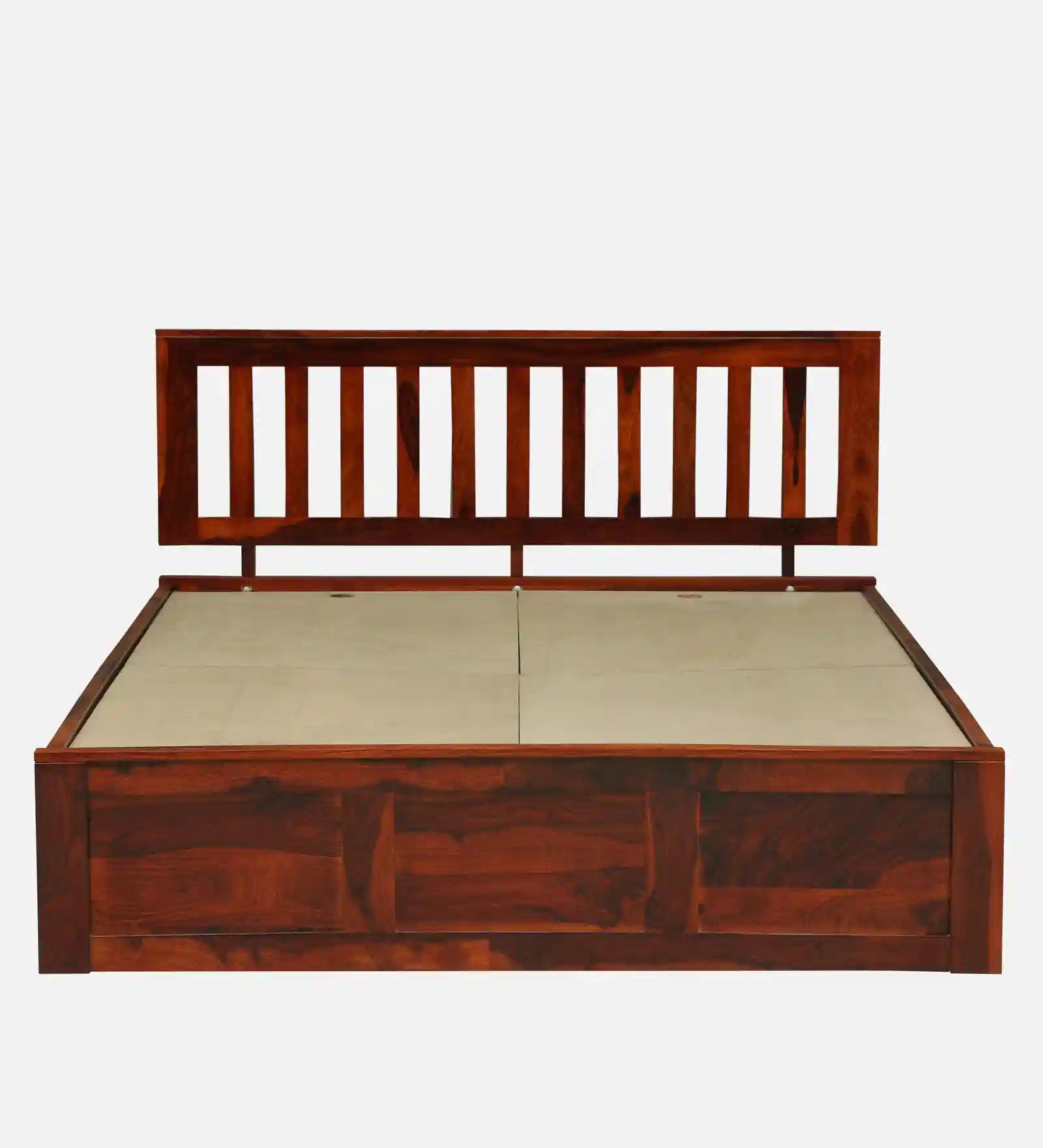 solid sheesham wood queen size bed with box storage furniture india