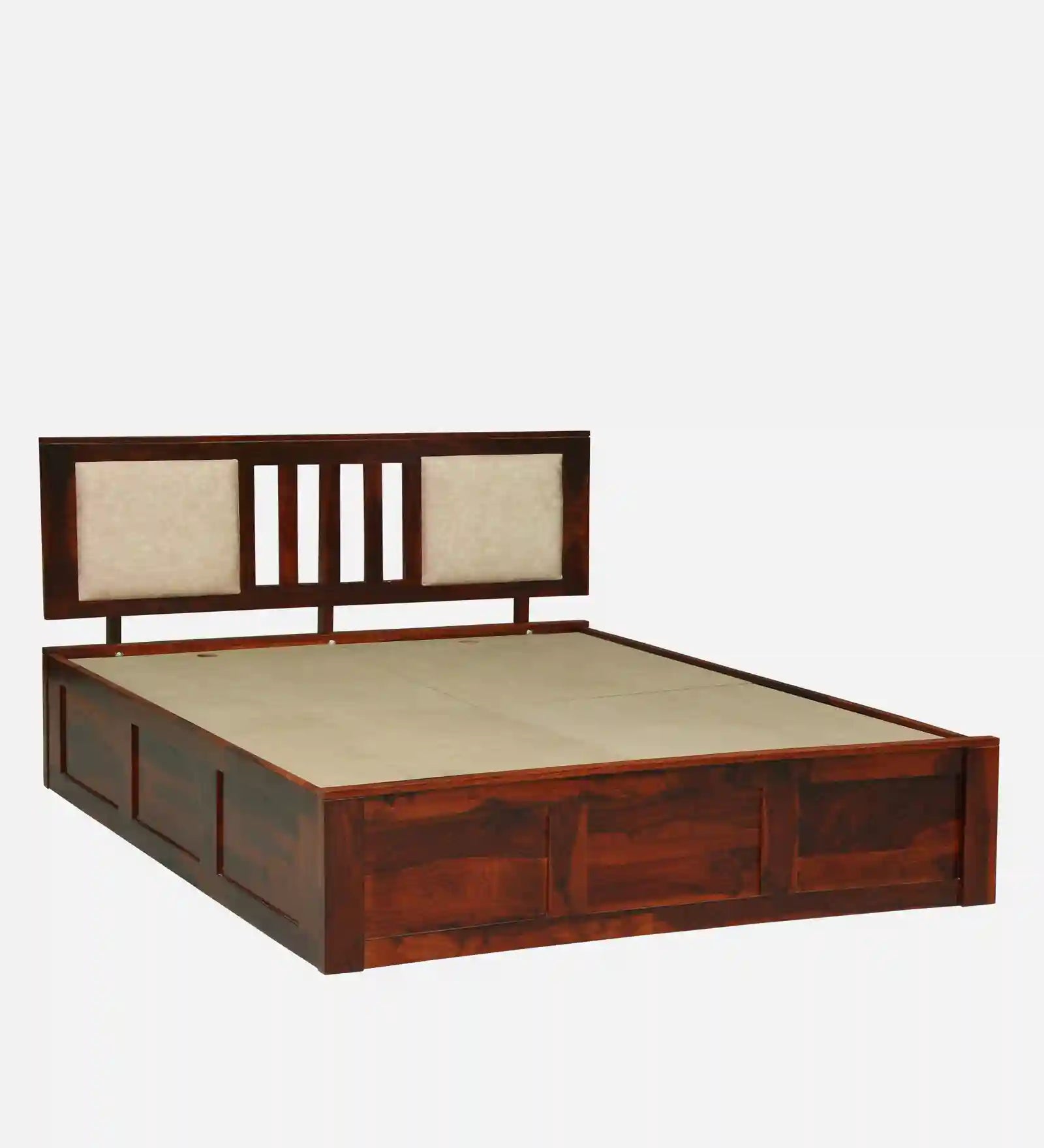 Druma solid wood king bed storage box modern design