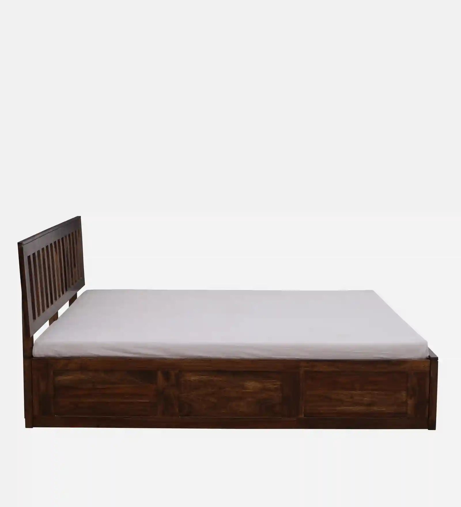 Druma solid wood king bed storage box modern look