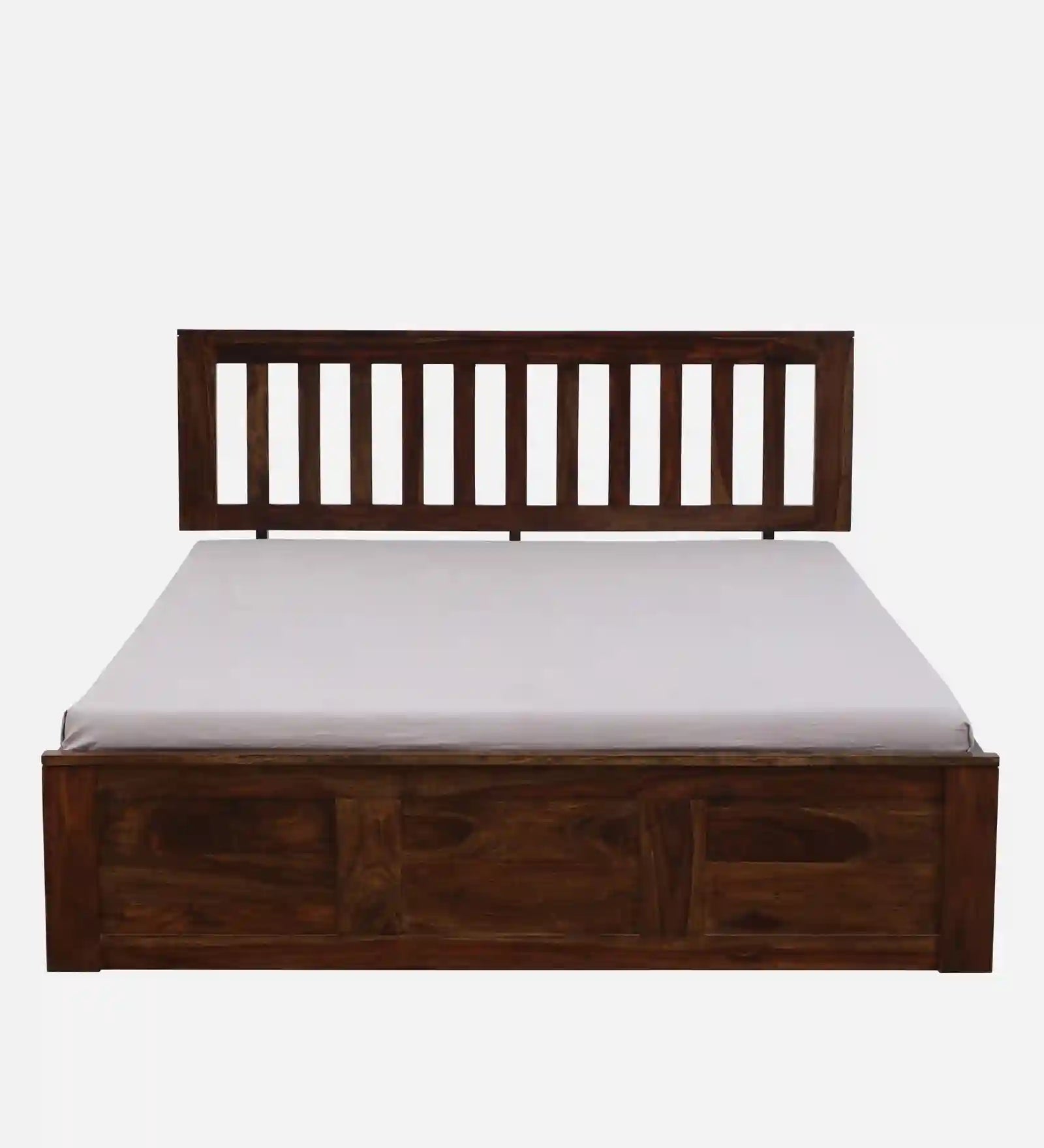 solid sheesham wood queen size bed with box storage furniture india