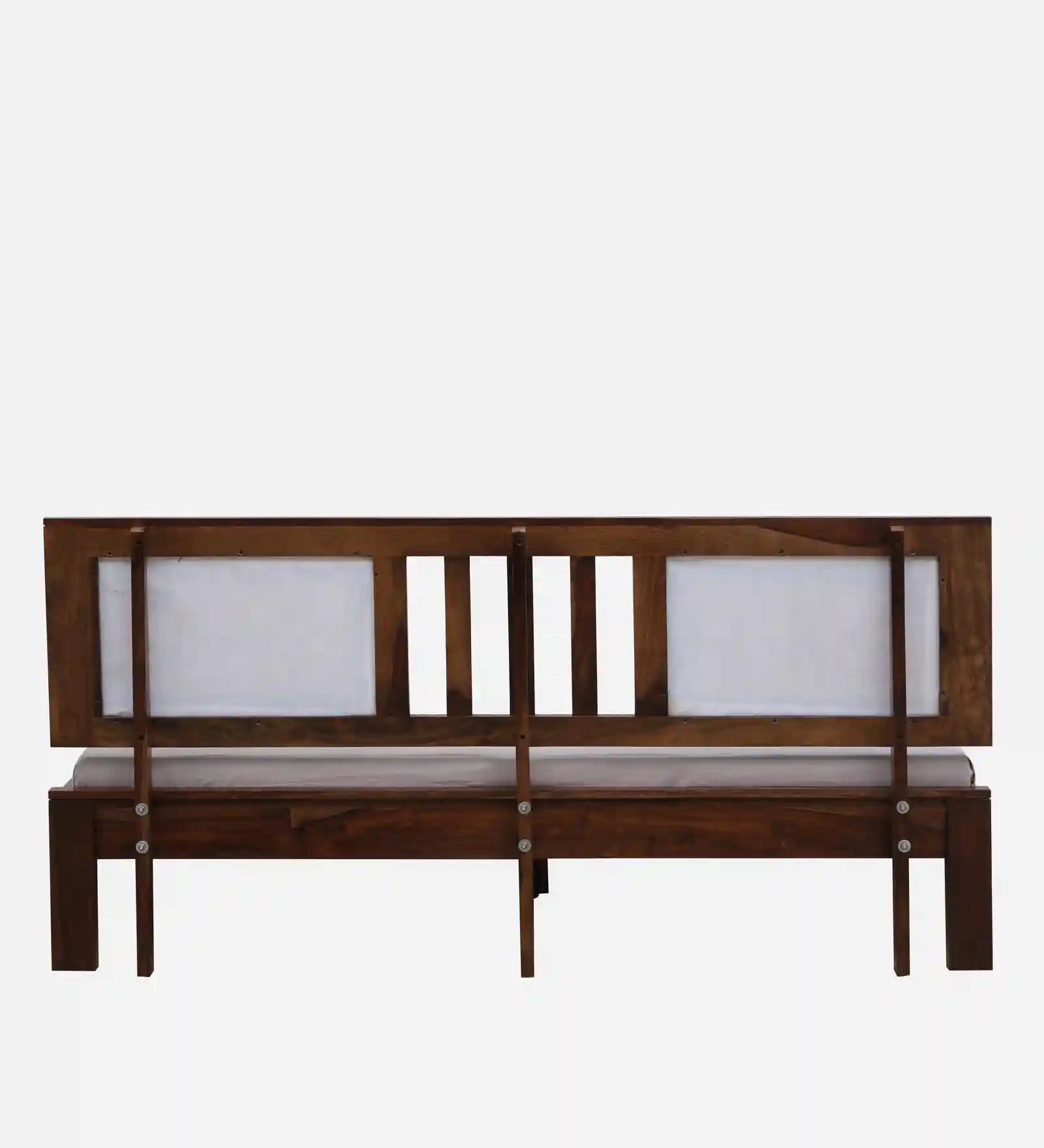 druma solid sheesham wood king size bed without storage styled in modern bedroom setup