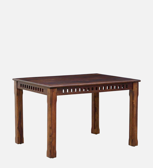 Oasis Solid Wood 4 Seater Dining  Table In Provincial Teak Finish - By Rajwada