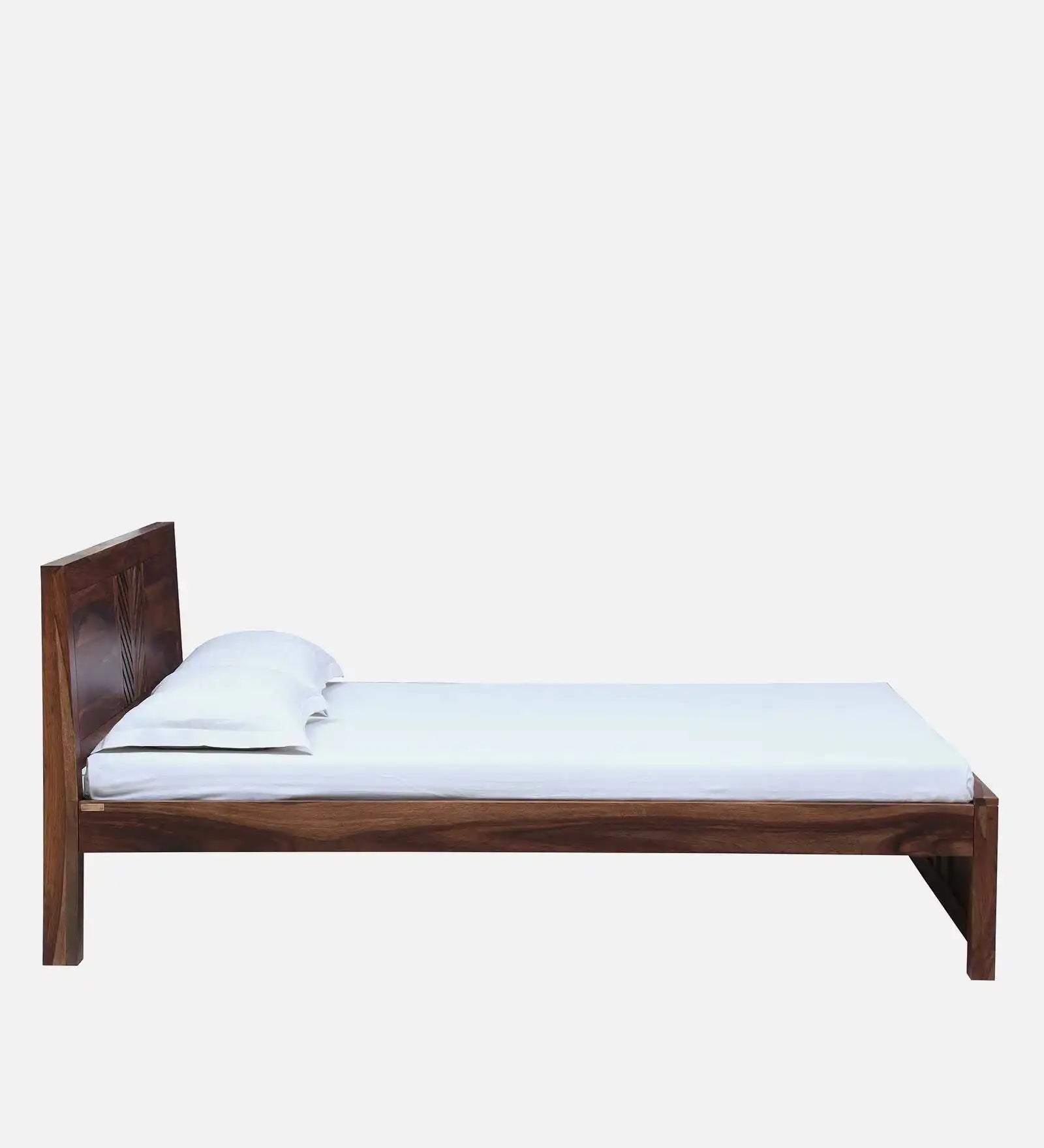 elista solid sheesham wood bed styled in modern bedroom setup premium interior look