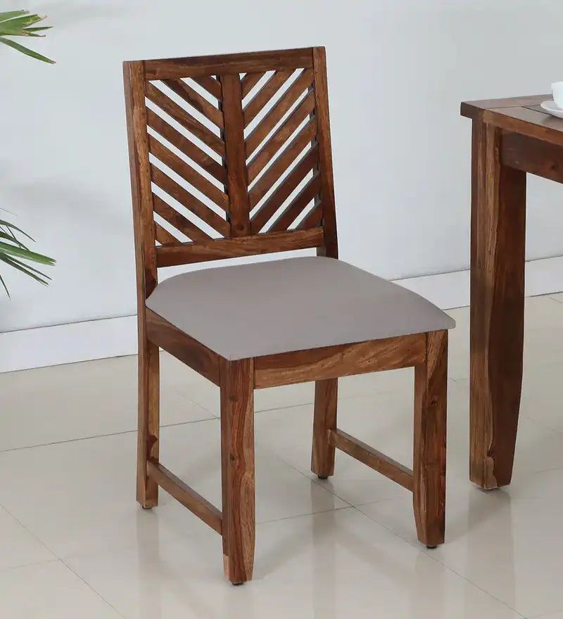 Elista solid sheesham wood dining chair set of two for modern Indian home furniture