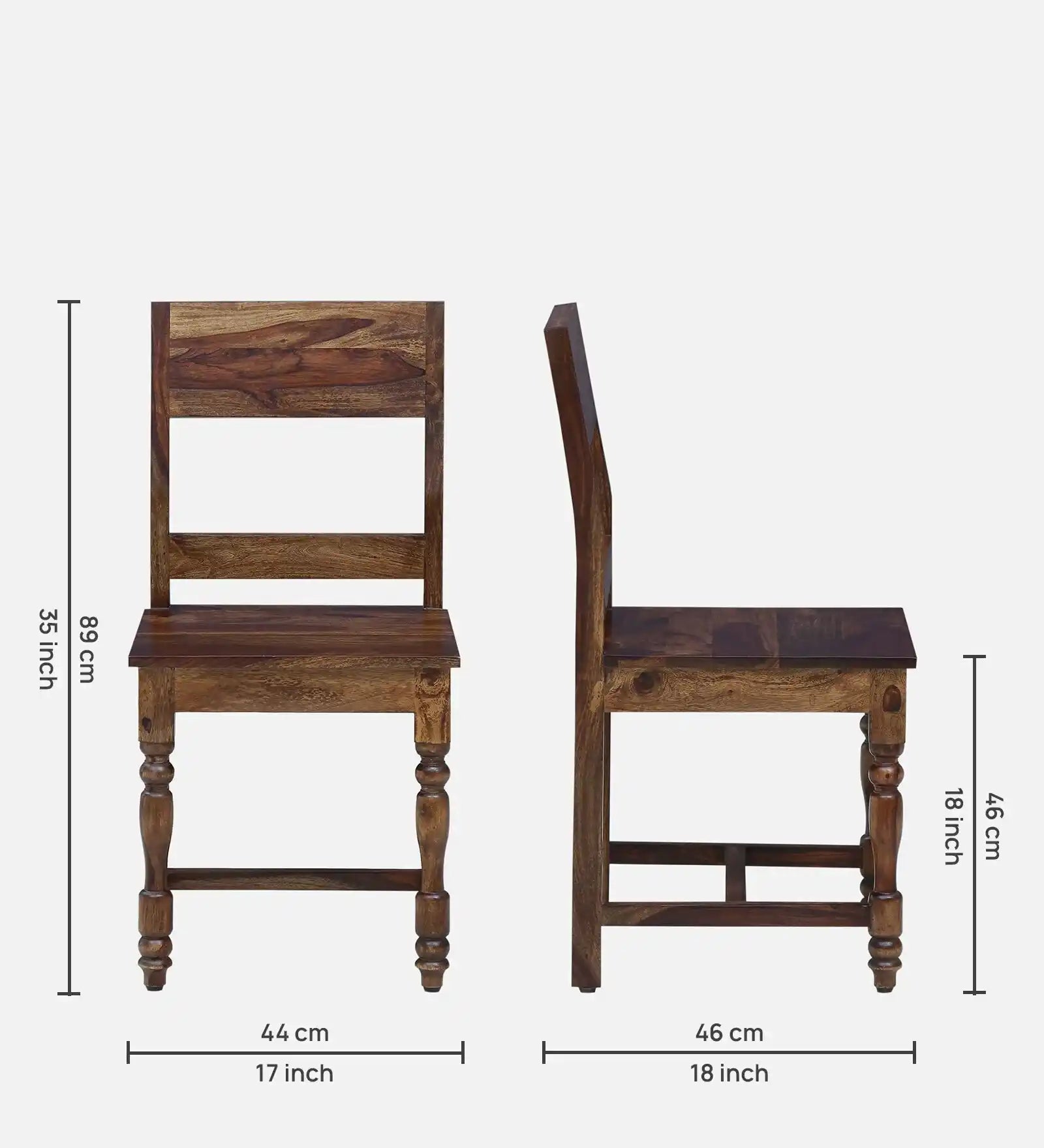 Handcrafted Sheesham Wood Dining Furniture in Teak Finish