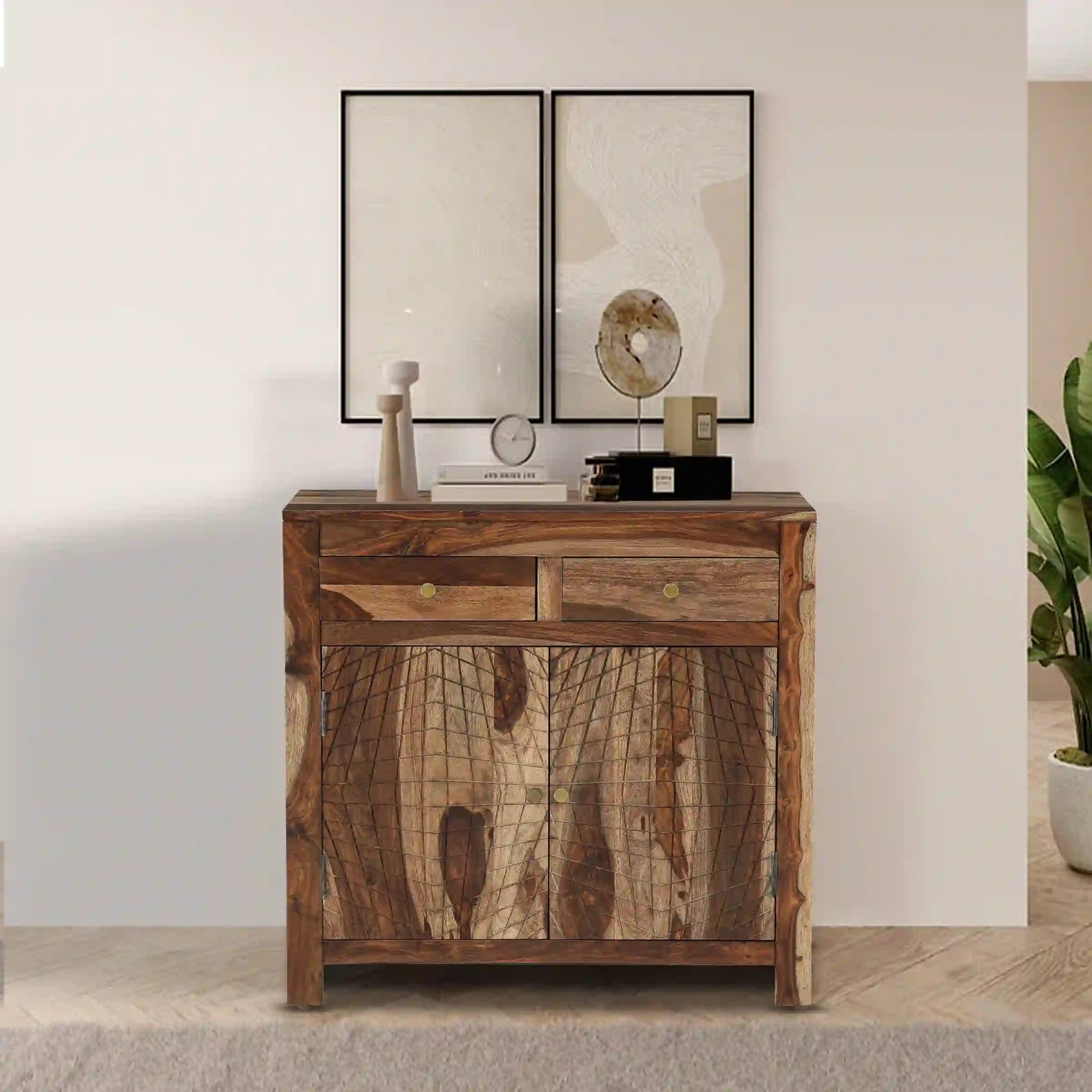 Harmonia credenza console sheesham wood storage buffet unit modern home India