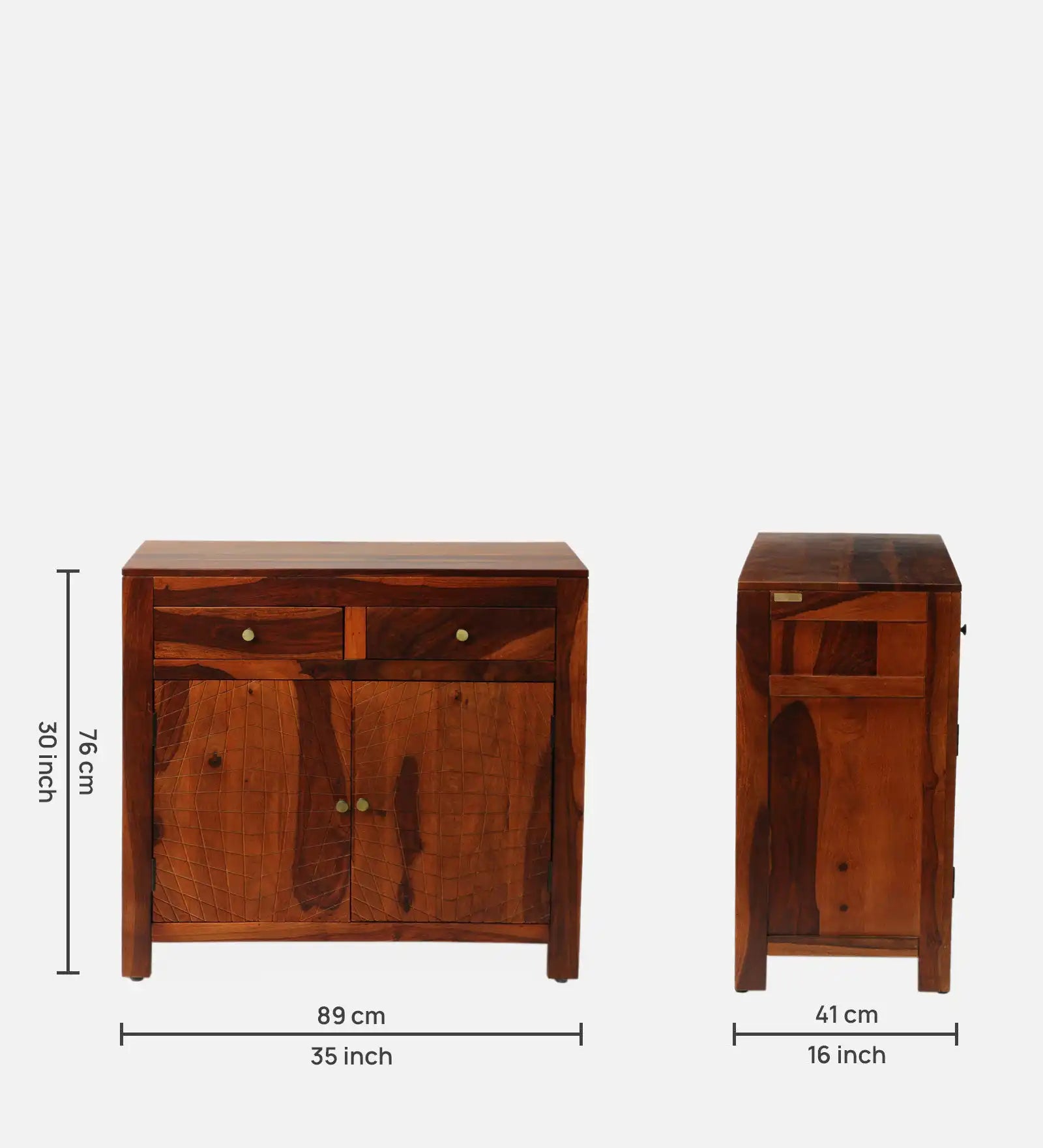Harmonia decor console cabinet sheesham wood storage unit home interior
