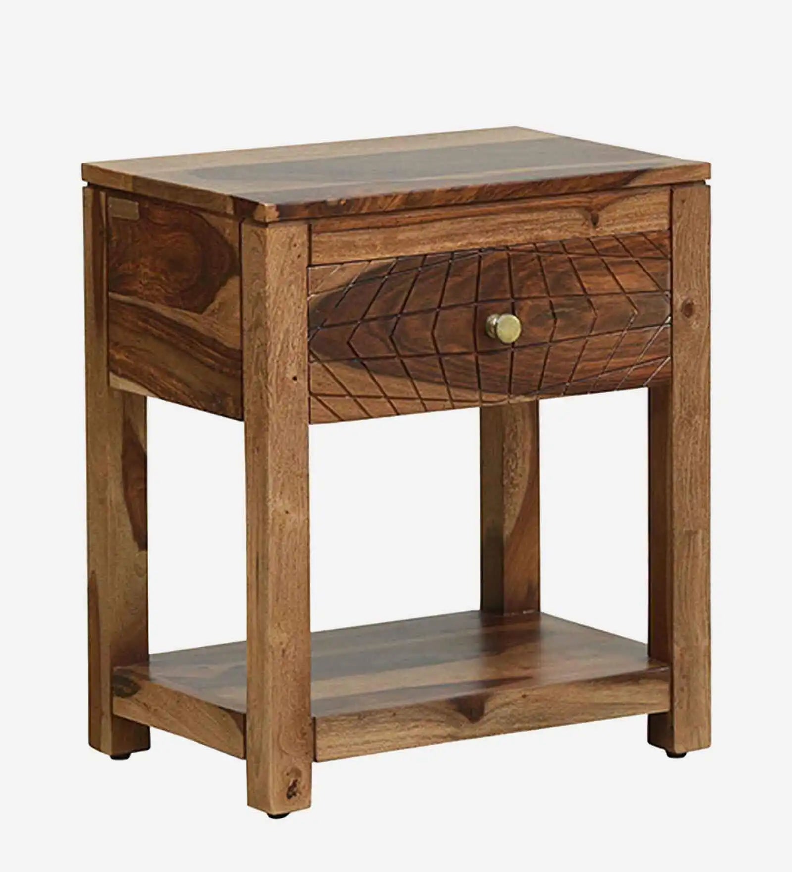 Harmonia nightstand wooden bedside table clean modern style India