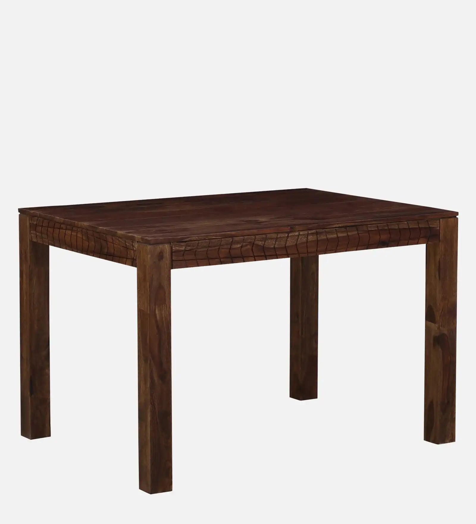 Harmonia sheesham wood four seater dining table teak finish premium furniture