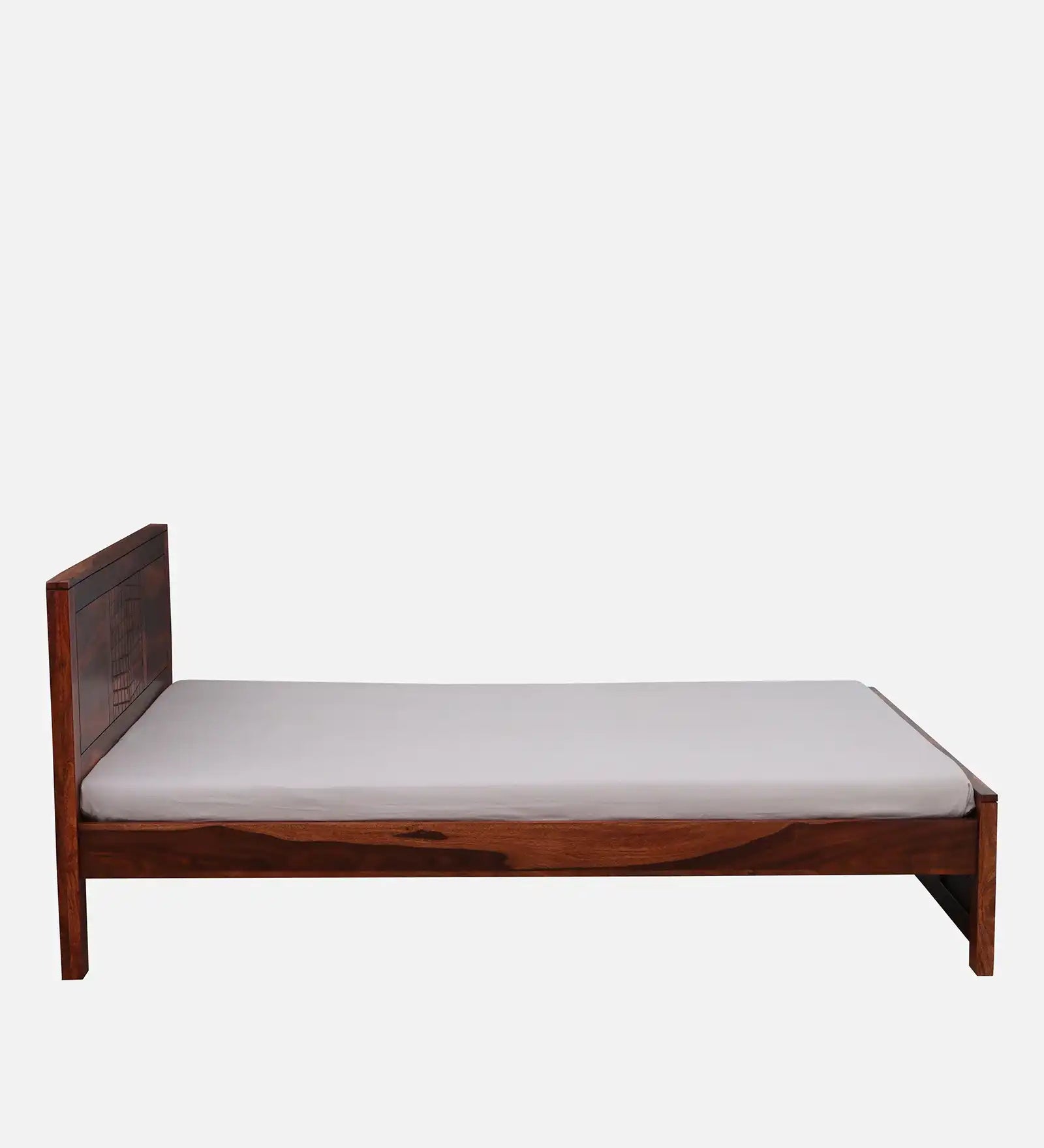 harmonia sheesham wood queen size bed without storage strong durable wooden frame