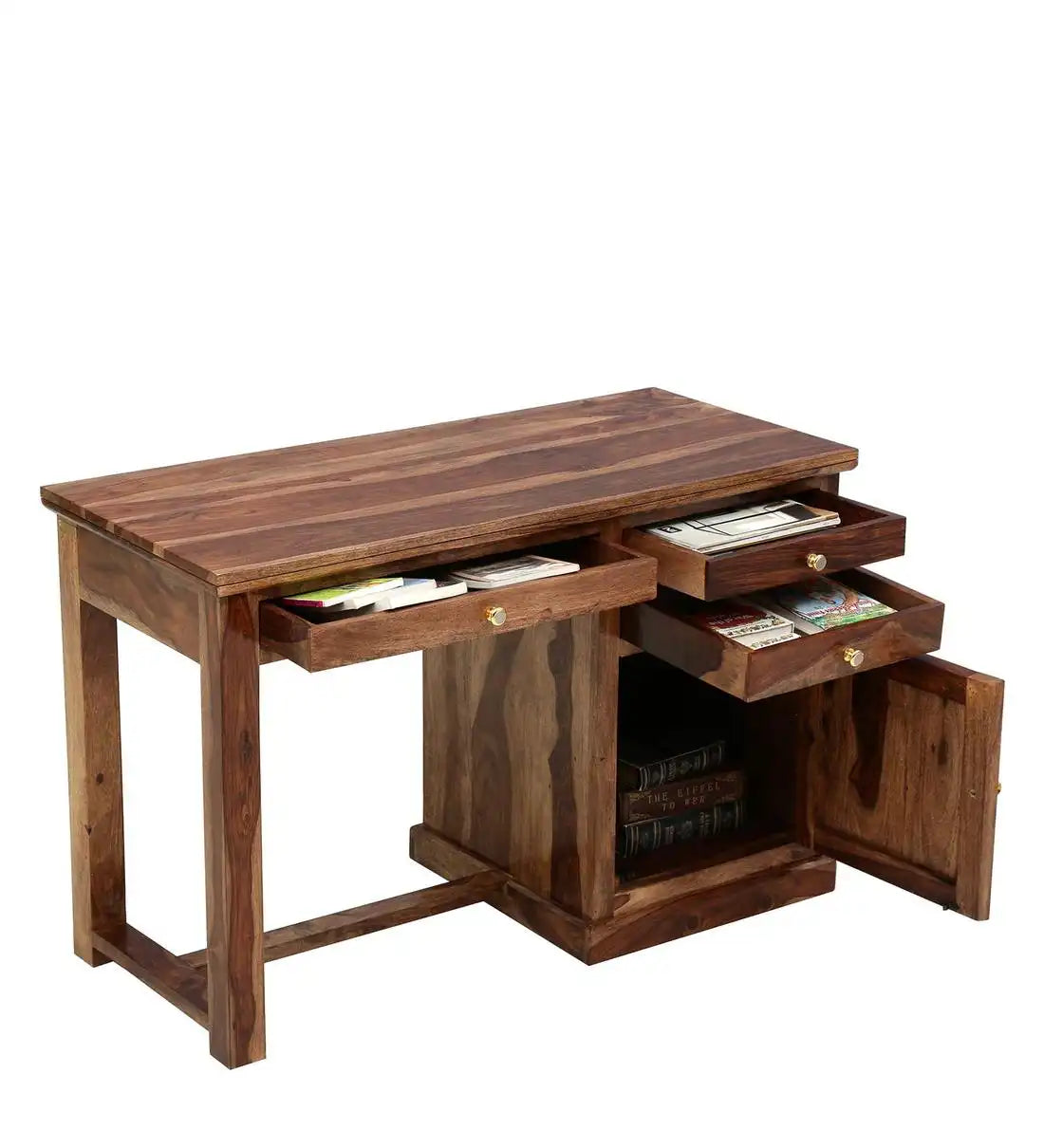 Haveli workstation table solid wood sheesham study desk home office