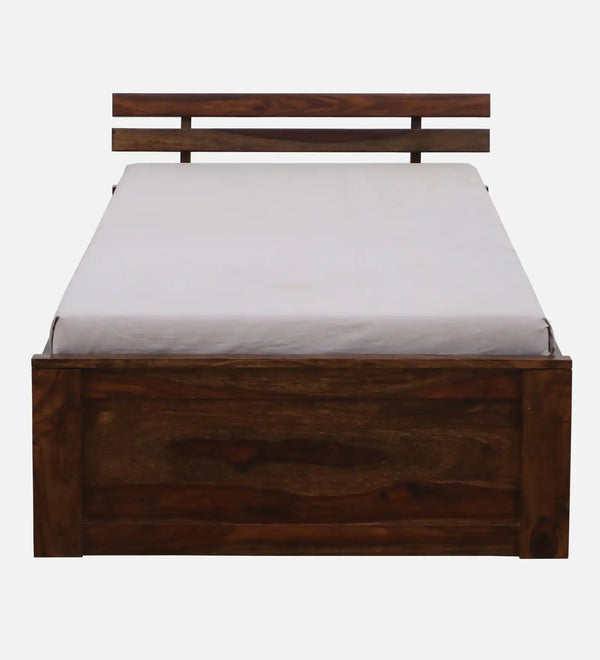 Amol  Sheesham Wood Single Bed In Provincial Teak Finish With Box Storage by Rajwada