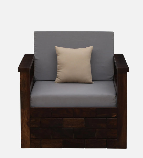 Annei  Solid Wood 1 Seater Sofa In Provincial Teak Finish - By Rajwada