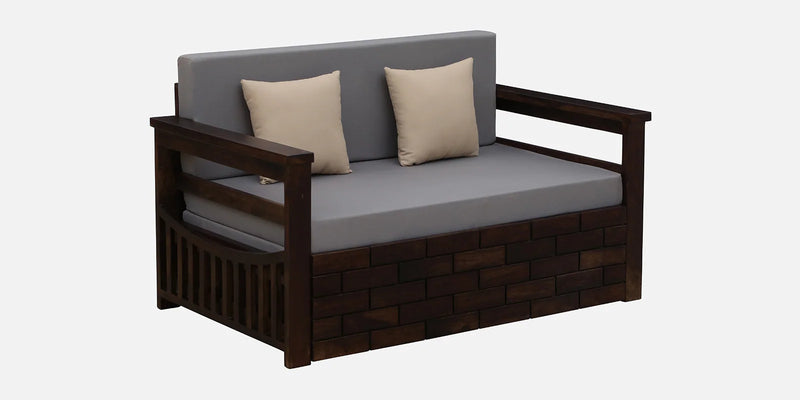 Annei  Solid Wood 2 Seater Sofa Cum Bed In Provincial Teak Finish By Rajwada