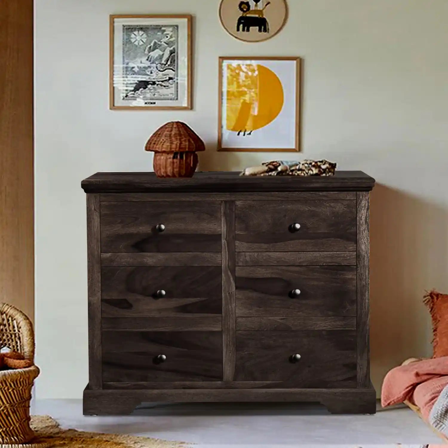 Kanishka sheesham storage cabinet drawer unit for bedroom furniture