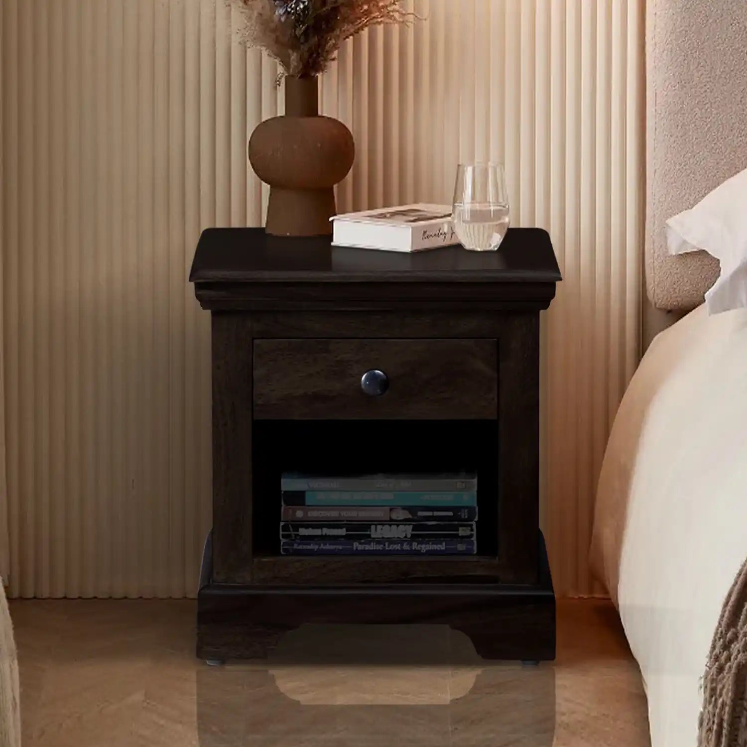 Kanishka side table solid wood end table clean design India