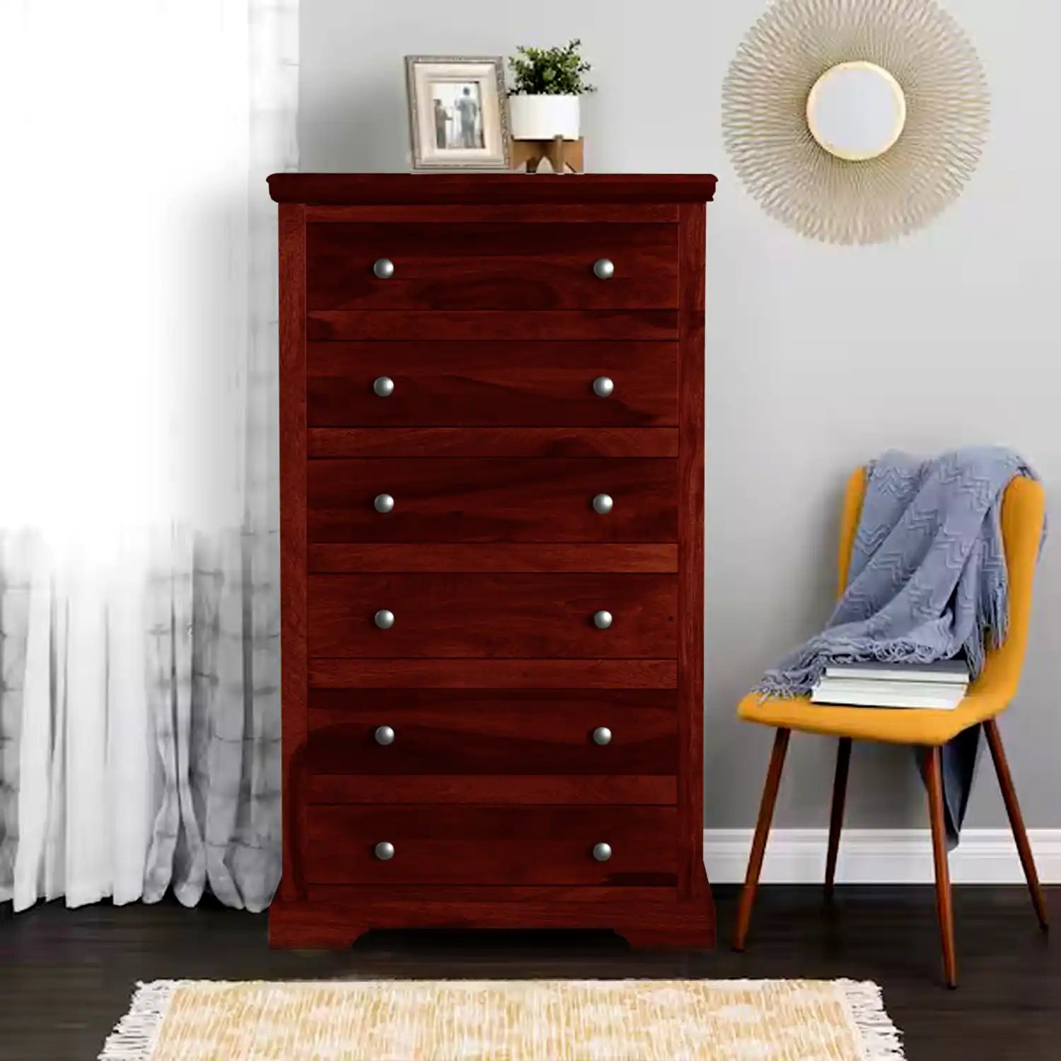 Kanishka Solid Sheesham Wood Chest Of Drawers