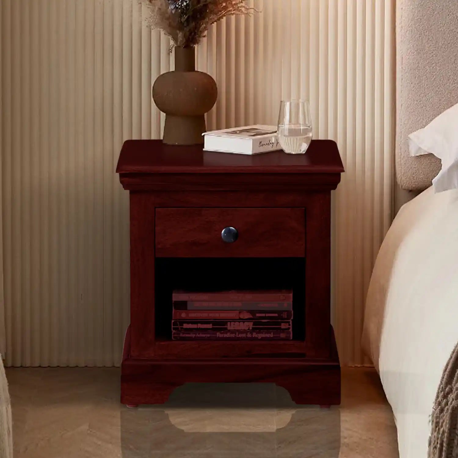 Kanishka solid wood side table minimal end table design India