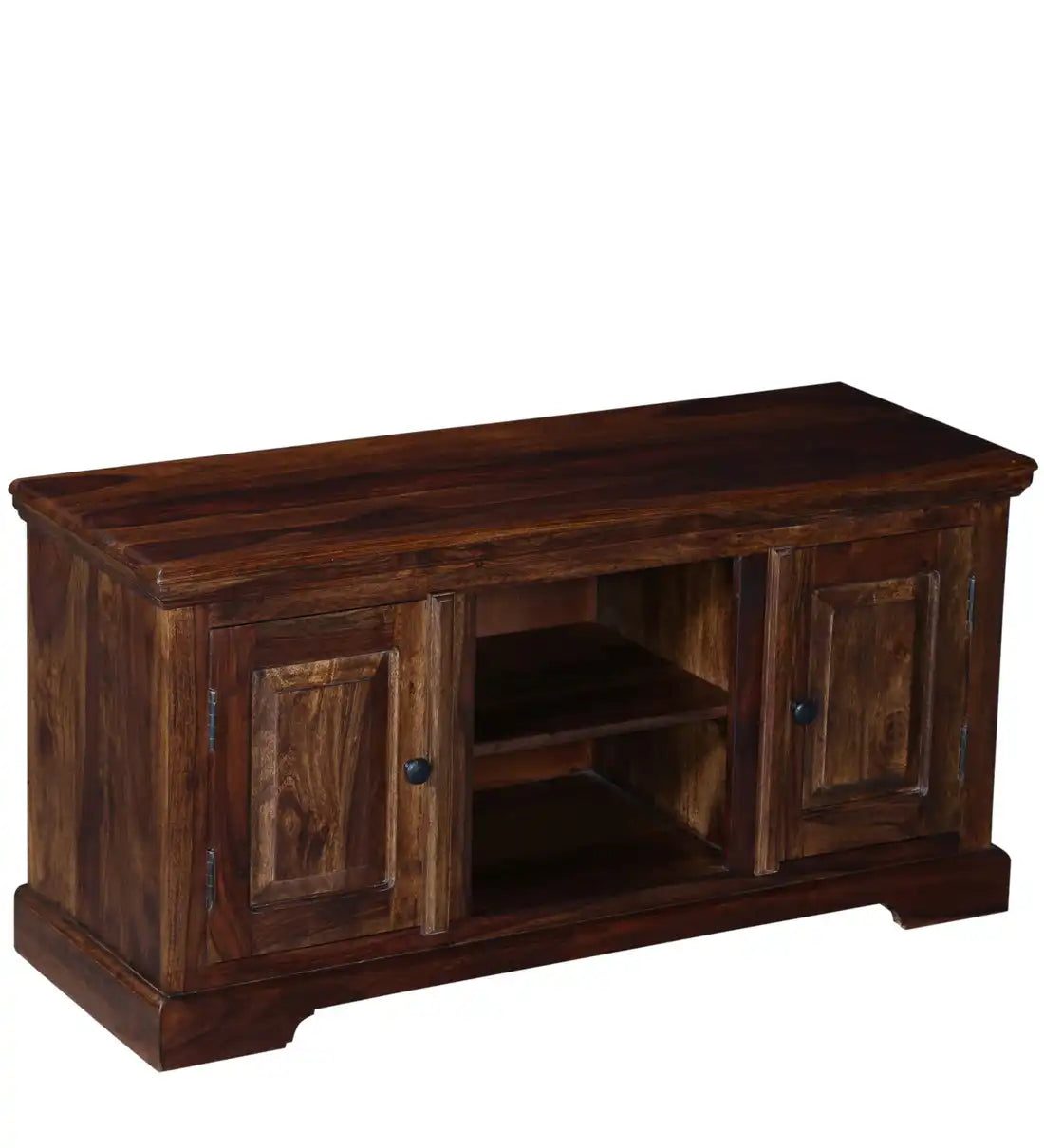 Kanishka solid wood TV cabinet modern wooden TV unit design with storage