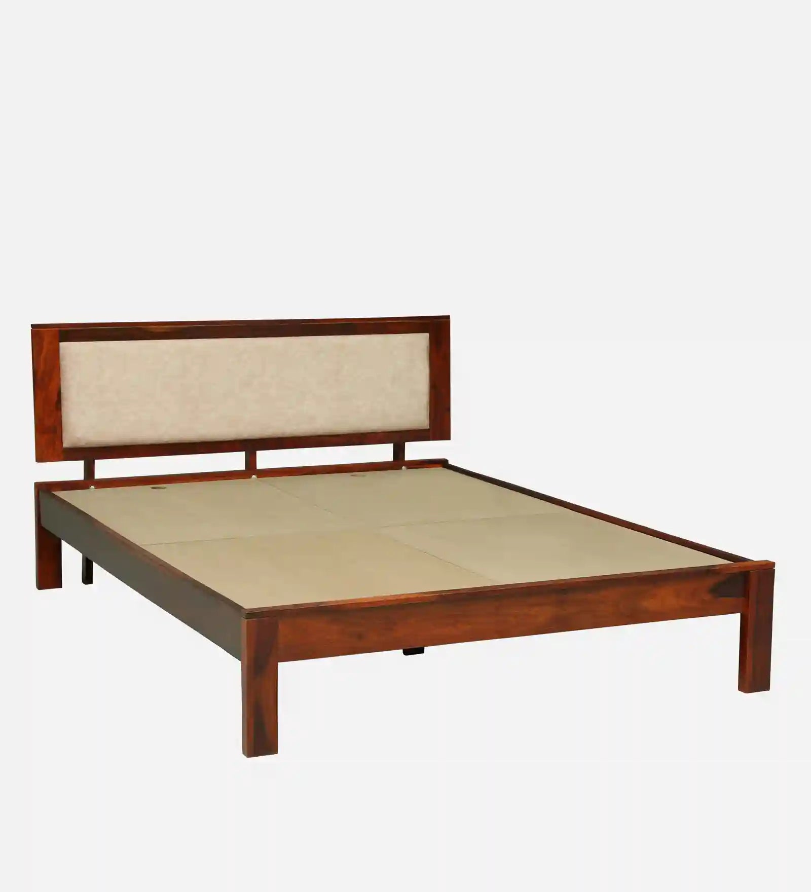 Kashtha queen size wood bed simple design no storage