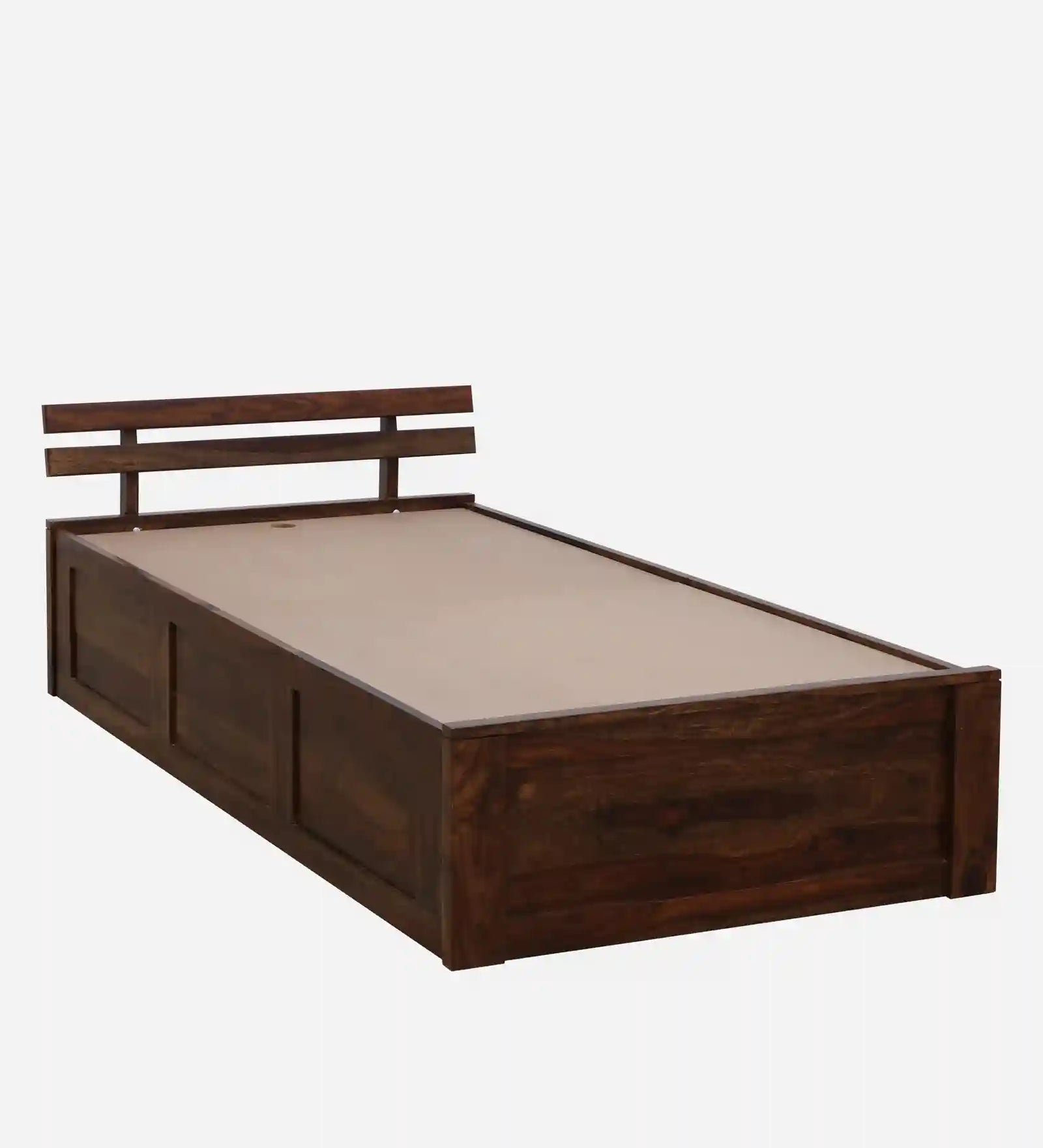 Kashtha single bed with storage heavy duty solid wood frame India