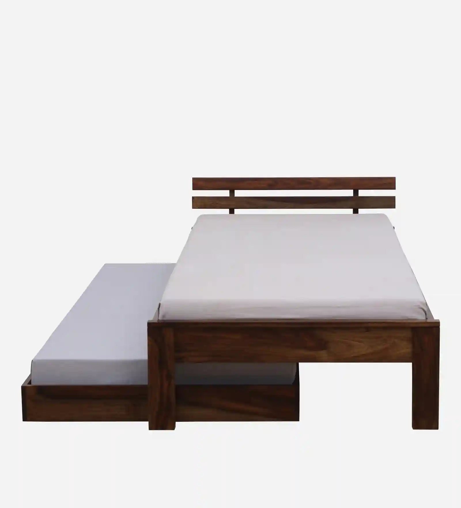 Kashtha single bed with trundle heavy duty solid wood frame India
